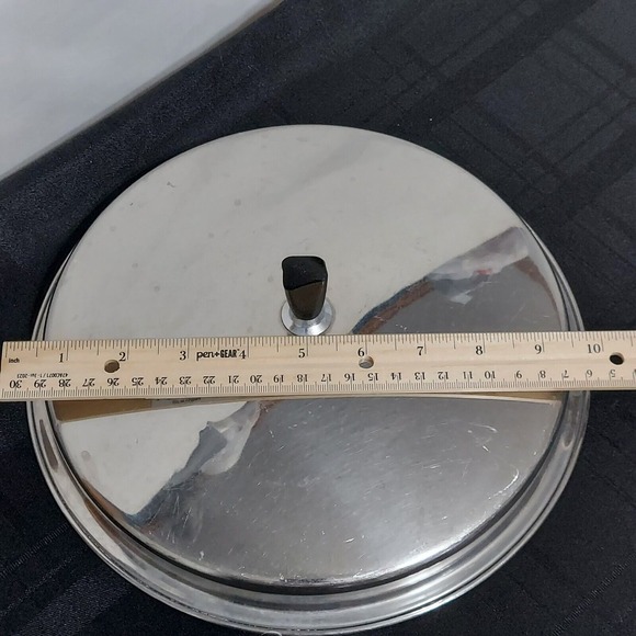 Vtg Imperial by Regal 10" Stainless Steel Replacement Lid for Dutch Oven/Skillet - Picture 4 of 5
